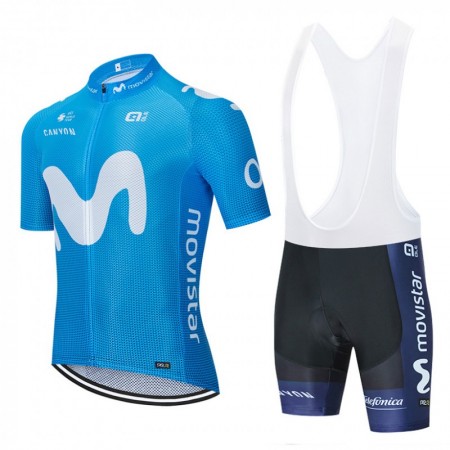 Cykeltrøje + Bib Cykelshorts 2020 Movistar Team N001